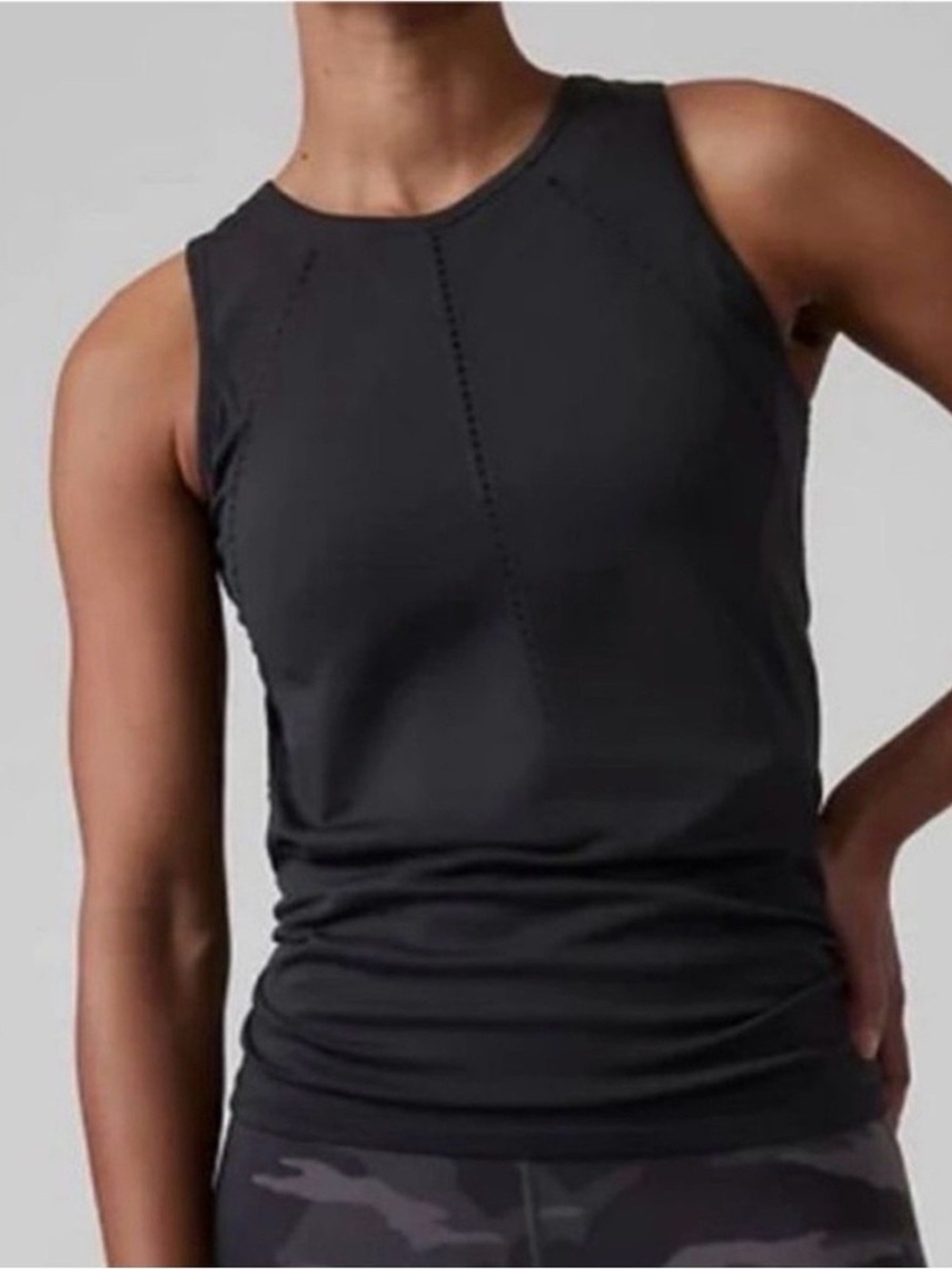 Athleta Foothill Seamless Black Tank Size S